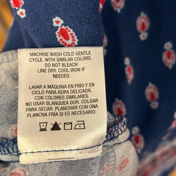 Laura Scott Women's Top Blue Red SZ 3X Boho - Picture 11 of 11